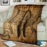 American old map and dream catcher area rug blanket