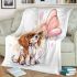 Baby puppy king charles spaniel with big eyes blanket