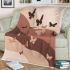 Beautiful butterflies flying blanket