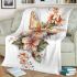 Beautiful butterfly with flowers blanket