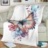 Beautiful butterfly with flowers blanket