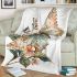 Beautiful butterfly with flowers on its wings blanket