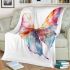 Beautiful colorful watercolor butterfly blanket