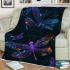 Beautiful glowing dragonflies blanket