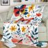 Beautiful spring pattern with butterflies and flowers blanket