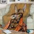 Bengal cat as a fashion icon blanket