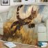 Bengal cat in action blanket