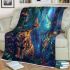 Bengal cat in magical forests blanket