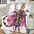 Bengal cat in magical girl transformations blanket