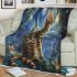 Bengal cat in mythical realms blanket