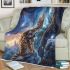 Bengal cat in mythical realms blanket