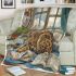 Bengal cat in slice of life settings blanket