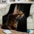 Bengal cat portraits blanket