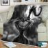 Black grinchy smile show he big only one 3d blanket