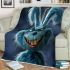 Blue grinchy smile show he big only 3d blanket