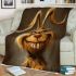 Brown grinchy smile show he big only 3d blanket