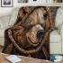 Cabin bear smile with dream catcher area rug blanket