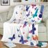 Colorful butterflies flying blanket