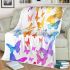 Colorful butterflies flying blanket