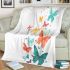 Colorful butterflies flying blanket