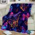 Colorful butterflies in various shades blanket