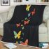 Colorful butterflies simple lines blanket