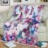 Colorful butterflies with pink and blue wings blanket