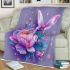 Colorful butterfly and flowers blanket