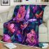 Colorful butterfly and flowers blanket