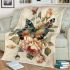 Colorful butterfly with flowers on its wings blanket