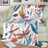 Colorful dragonflies surrounded blanket