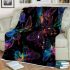 Colorful glowing butterflies blanket