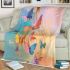 Colorful illustration of butterflies blanket