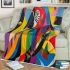 Colorful macaw in the style blanket