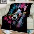 Colorful panda in the style of graffiti blanket