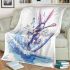 Cool rabbit surfing with electric guitar and headphones blanket