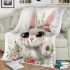 Cute baby bunny with big eyes blanket