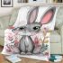 Cute baby bunny with big eyes blanket