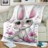 Cute baby bunny with big eyes blanket