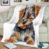 Cute baby yorkshire terrier portrait clipart blanket