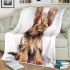 Cute baby yorkshire terrier portrait clipart blanket