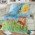 Cute bees and music notes and piano with the sun blanket