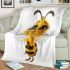 Cute cartoon bee character blanket