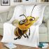 Cute cartoon bee with big eyes blanket