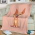 Cute cartoon chihuahua smiling blanket