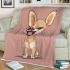 Cute cartoon chihuahua smiling blanket