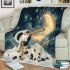 Cute cartoon pandas shooting stars blanket