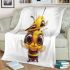 Cute cartoon style bee character blanket