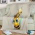 Cute cartoon style bee character blanket