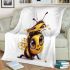 Cute cartoon style bee character blanket